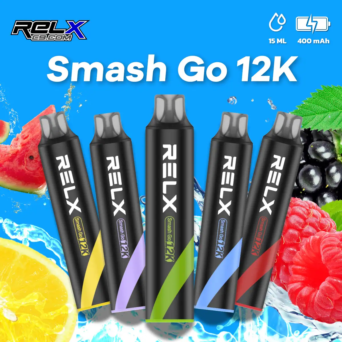 【解癮天花板】RELX Smash Go 12000 抽 500mAh 閃充不斷電、穩壓技術始終如一 5% 強勁擊喉感、一秒上頭極致滿足 15ml 爆爽大油量 台灣現貨:圖片 6
